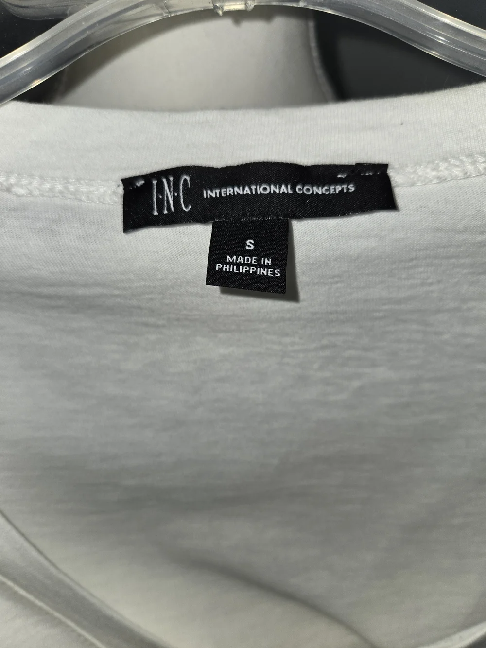 INC Women’s White V-Neck Puff Sleeve Tee Womens Size Small - Picture 3 of 9